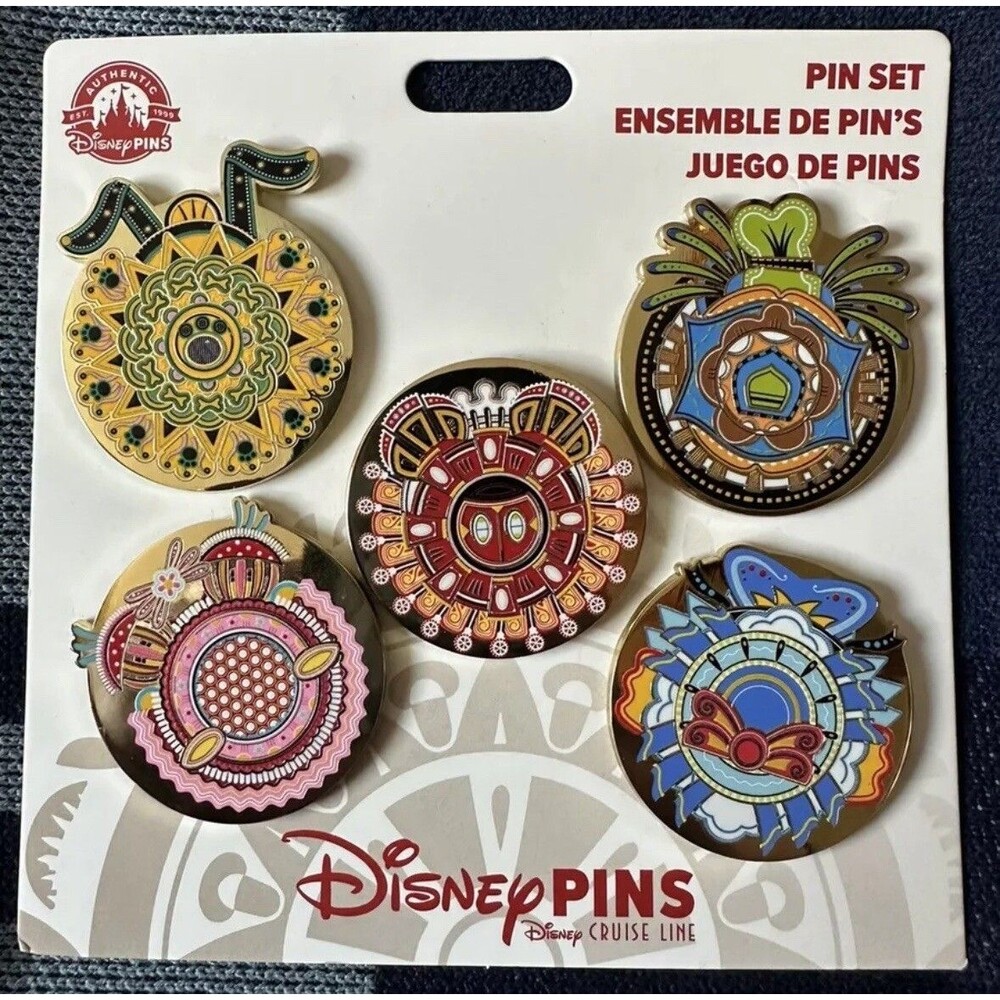 DCL Disney Cruise Line Lookout Cay Lighthouse Point Pin Complete Set Lot Pins 5